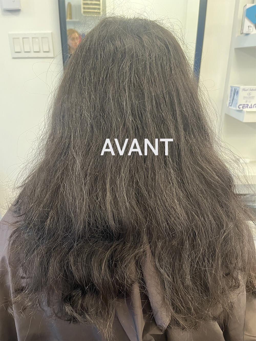 cheveux avant taninoplastie salon Toujours Belle